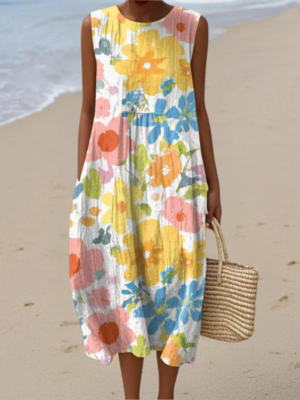 Rochie Midi Florală Pastel Ella™
