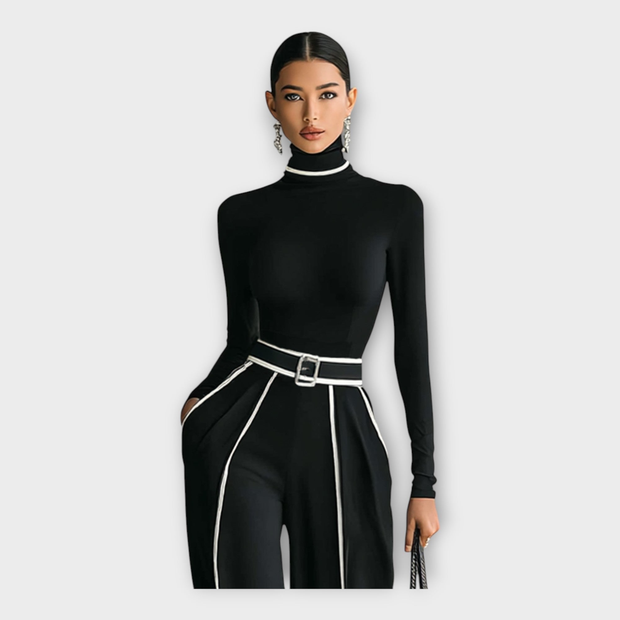 Salopetă elegantă cu estetică minimalistă