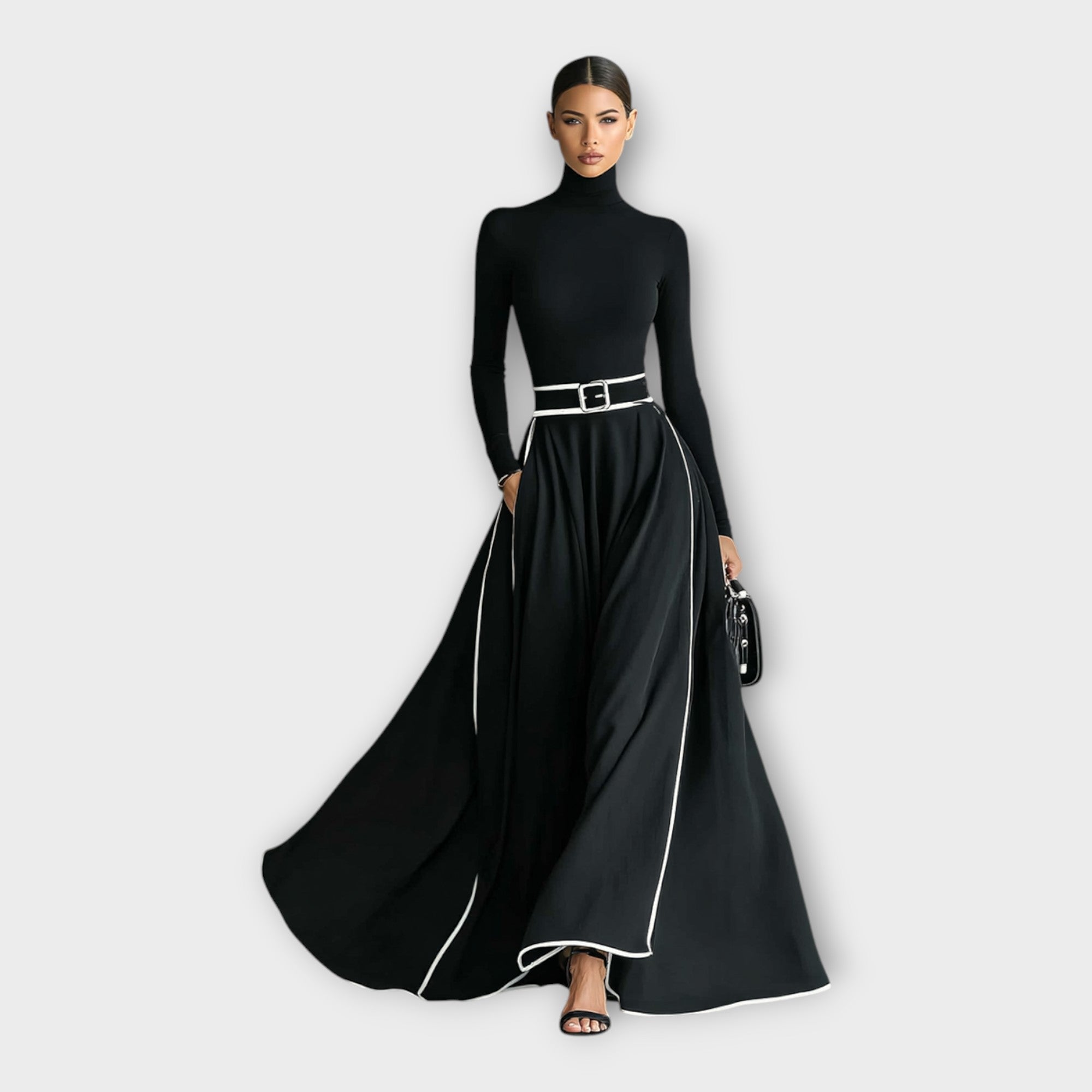 Rochie lungă cu finețe minimală