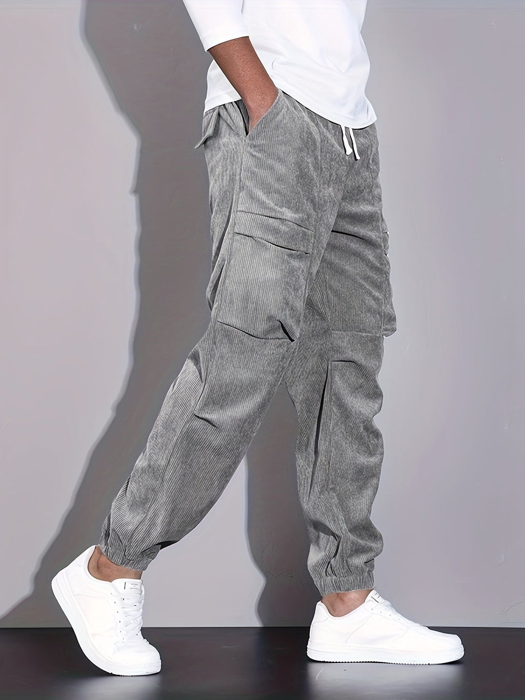 Roy | Pantalon Cargo Din Corduroy