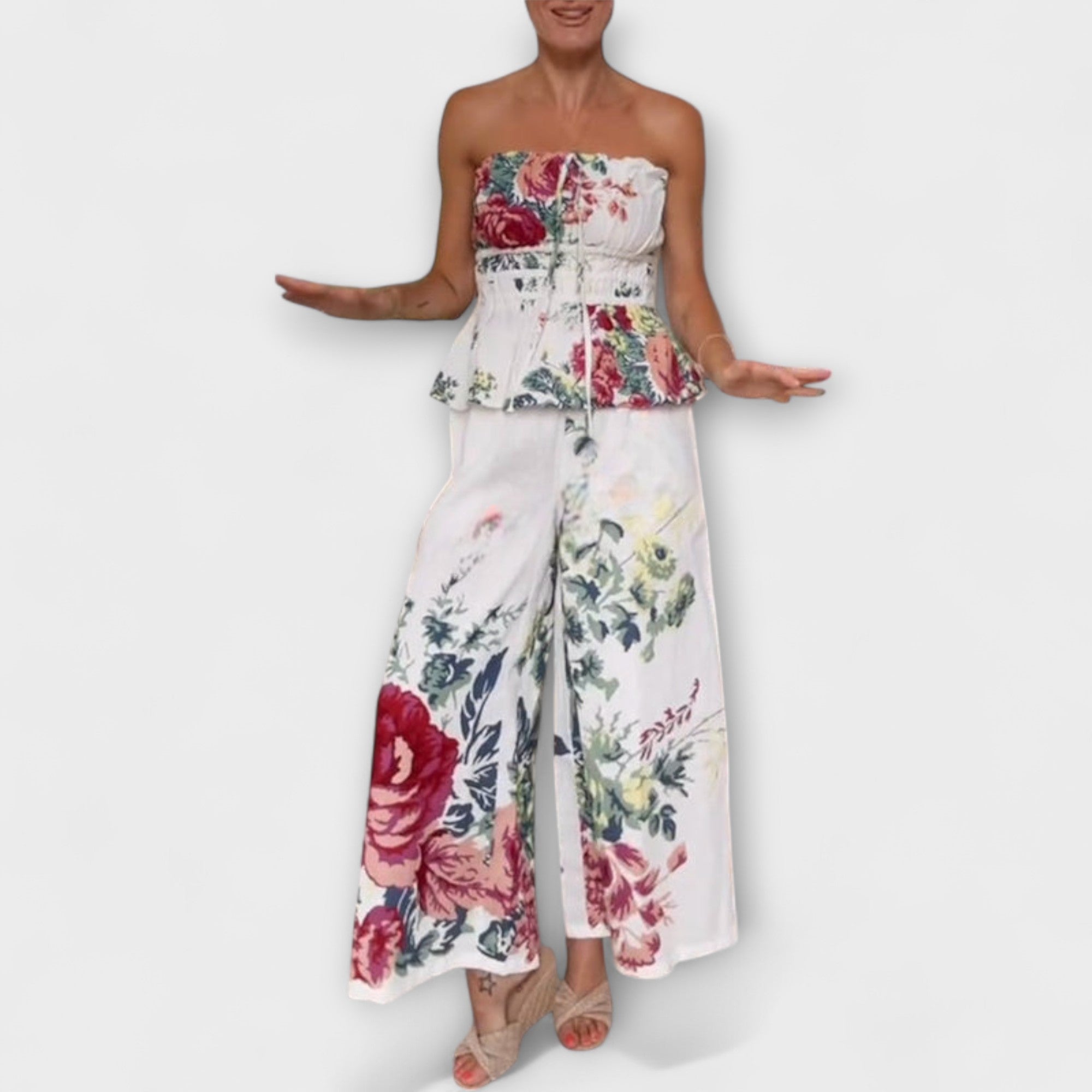 Indigo - Set de rochie florală de vară