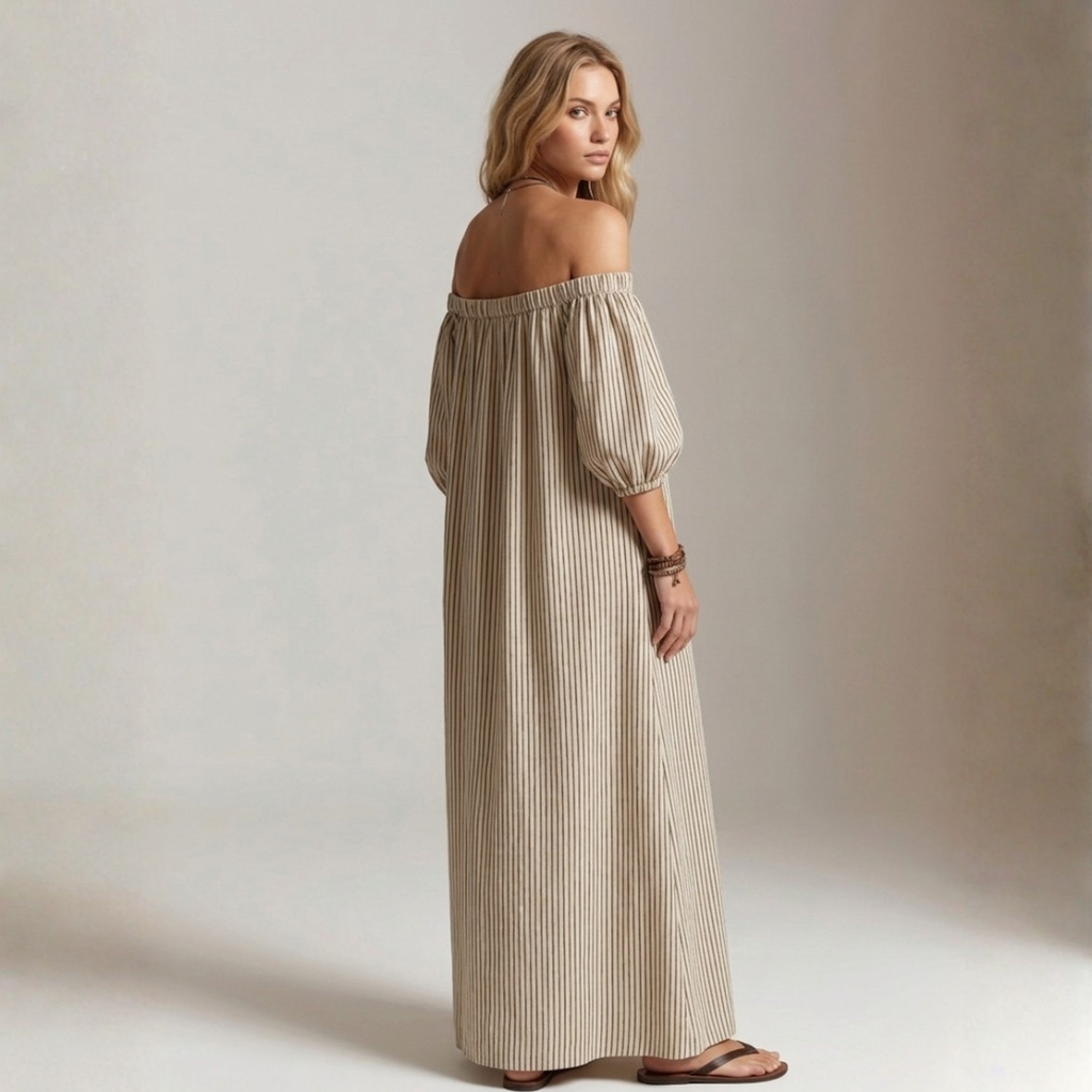 Aura - Rochie Maxi din In și Bumbac