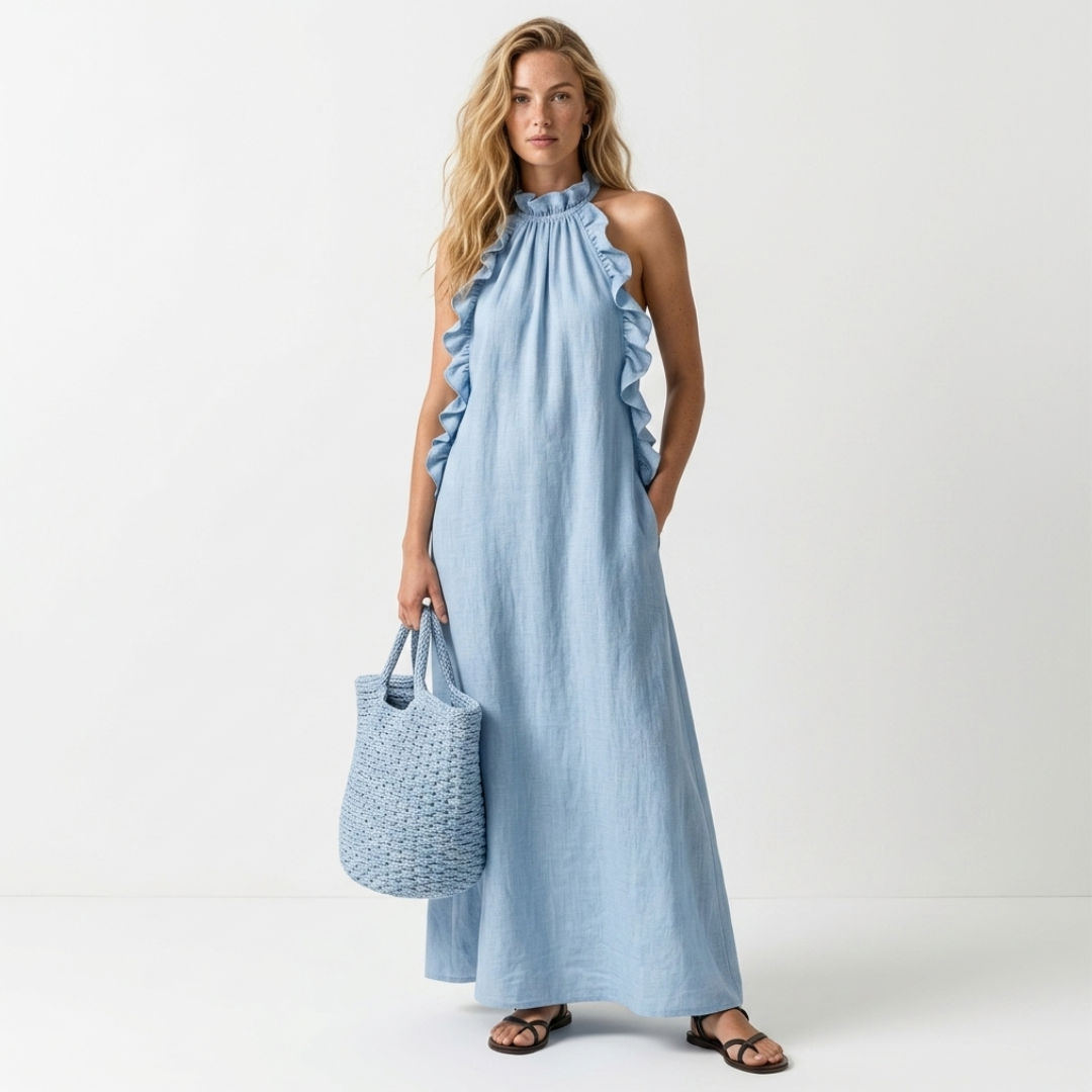 Aurelia - Rochie Maxi Boemă cu Volane