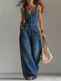 Sophie™ | Salopetă din denim ușoară