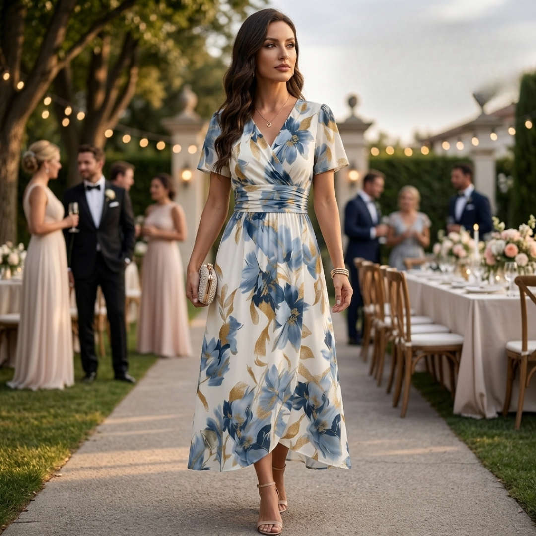 Ioana - Rochie Florală Midi