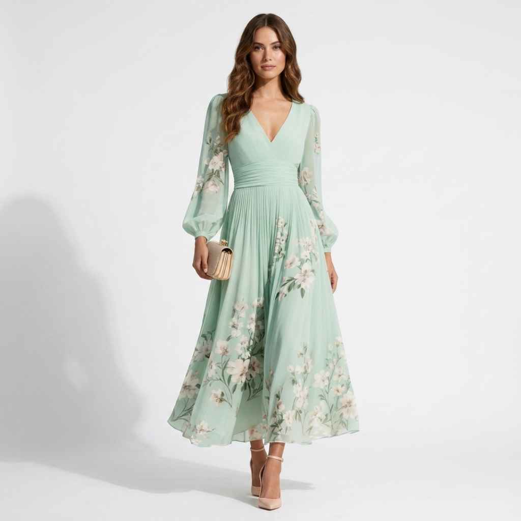 Mel - Rochie Midi Elegantă și Aerisită