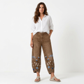 Flavia - Pantaloni casual brodați