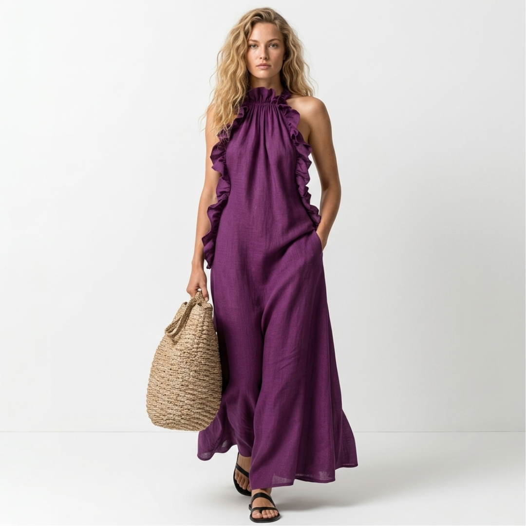 Aurelia - Rochie Maxi Boemă cu Volane