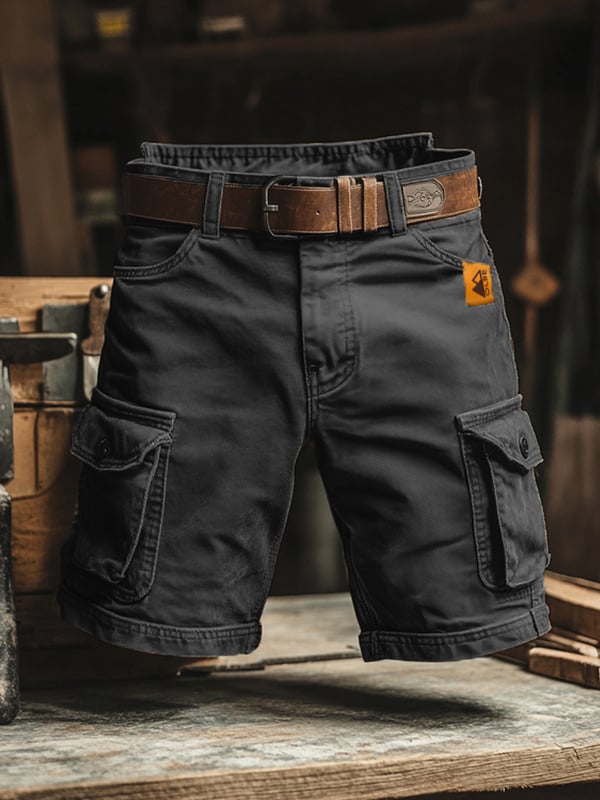 Vlad - Pantaloni scurți cargo retro cu multiple buzunare