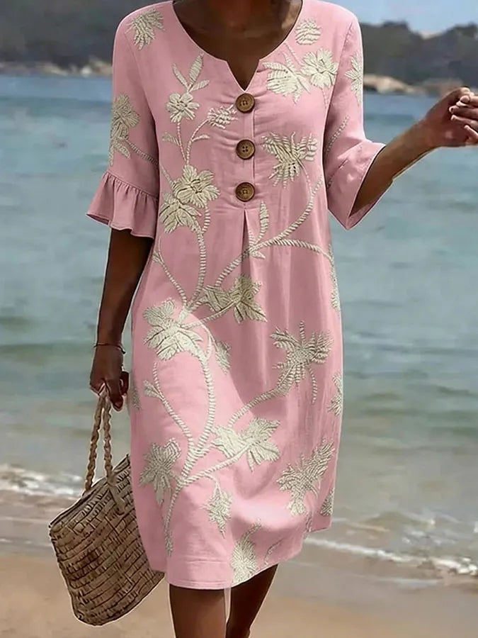 Rochie informală pentru femei cu imprimeu floral