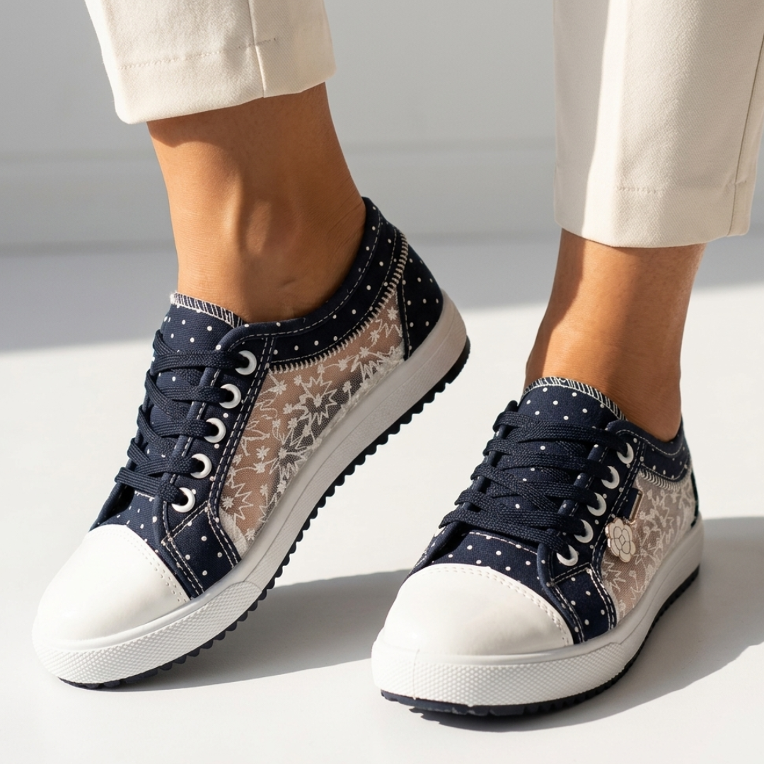 Marta - Pantofi sport cu detalii florale