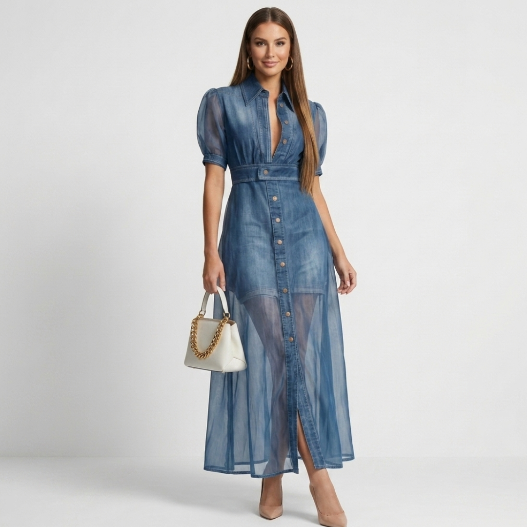 Andra - Rochie în stil denim