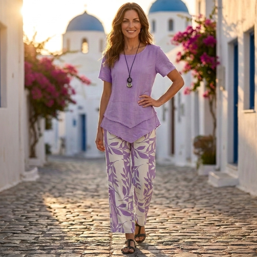Nicole - Set care se potrivește cu bluză și pantaloni.