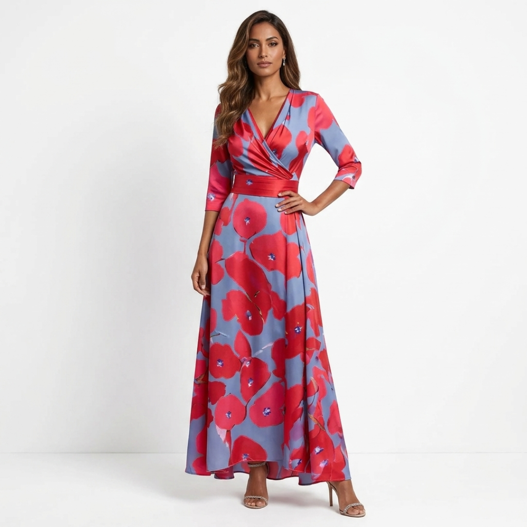 Calla - Rochie Maxi Florală Elegantă