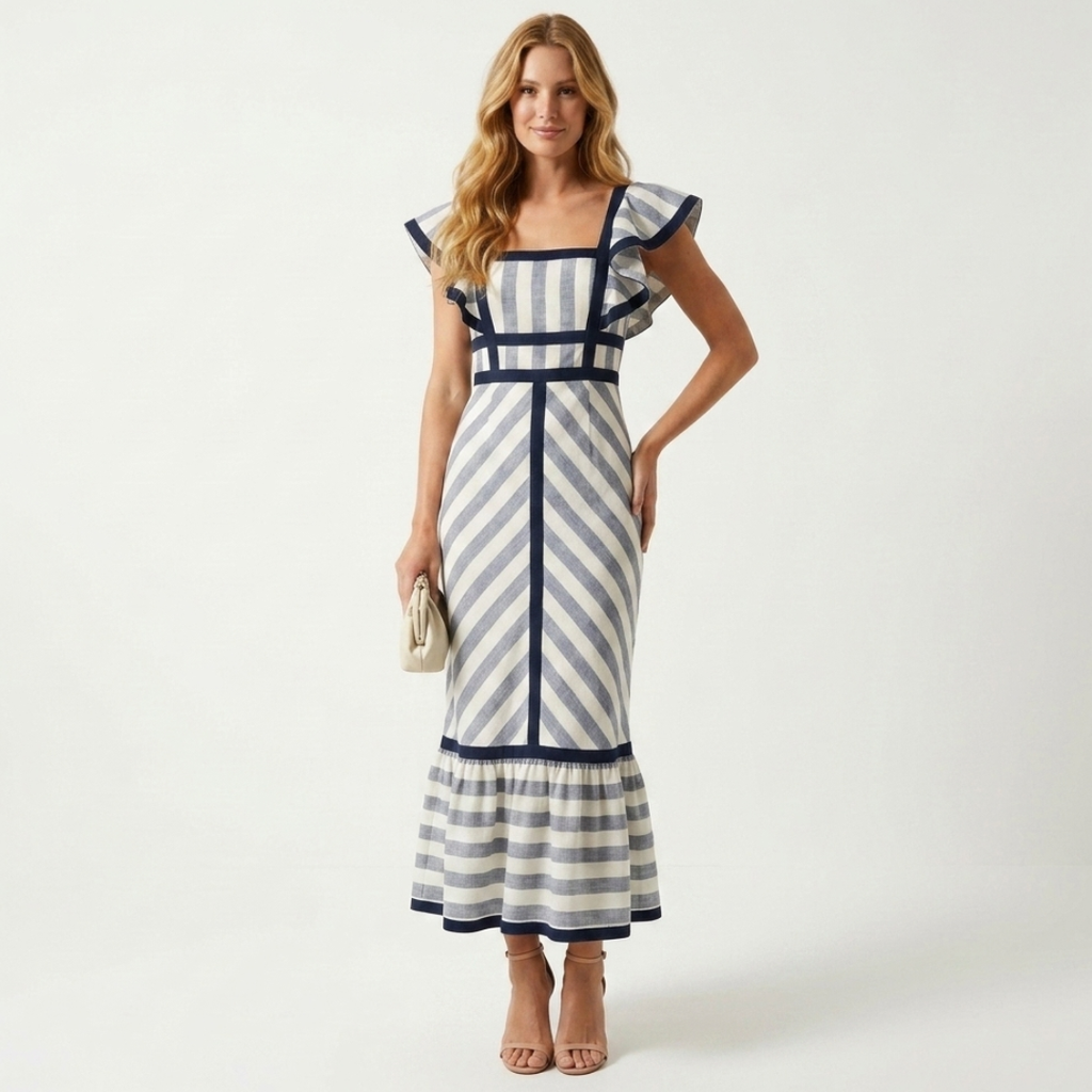 Sandy - Rochie maxi retro