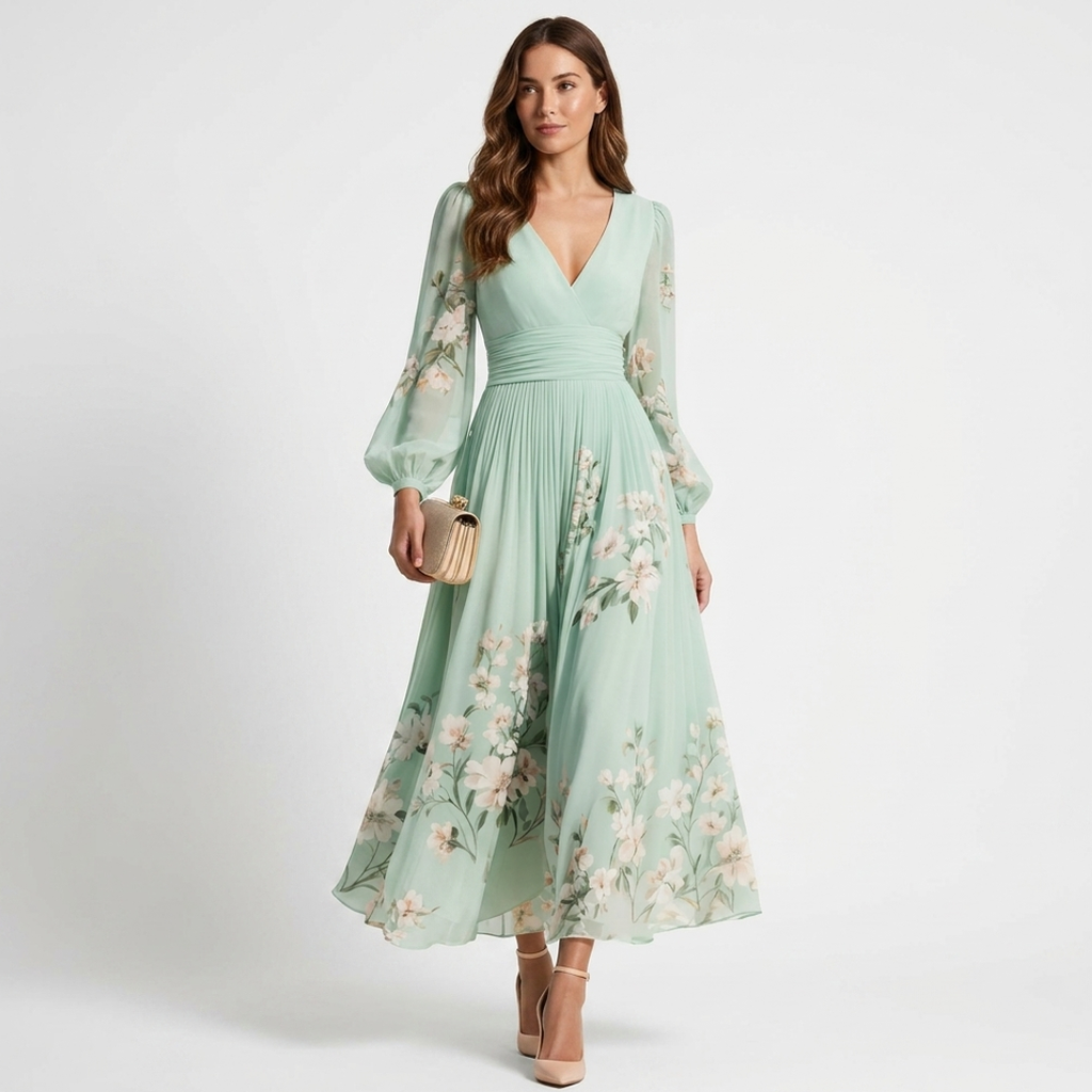 Mel - Rochie Midi Elegantă și Aerisită