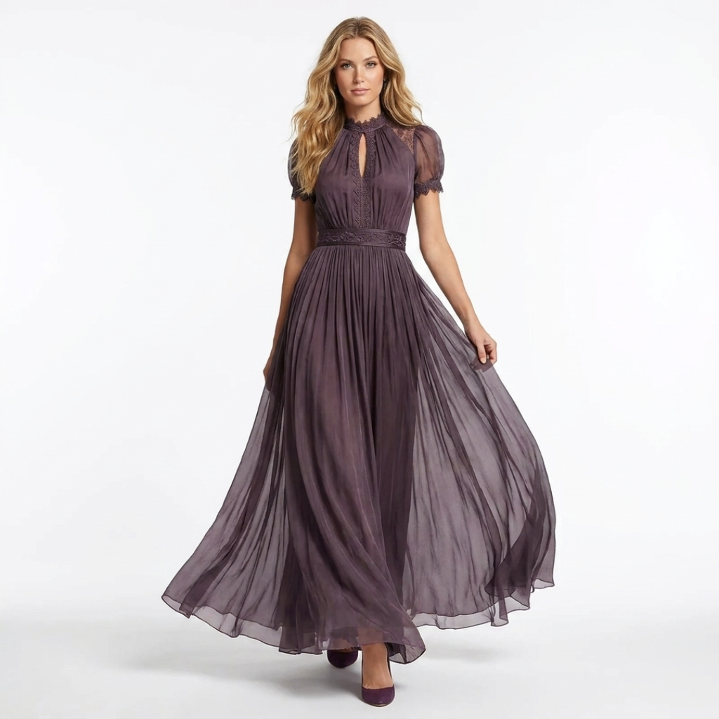 Nicoleta - Rochie lungă cu decolteu adânc