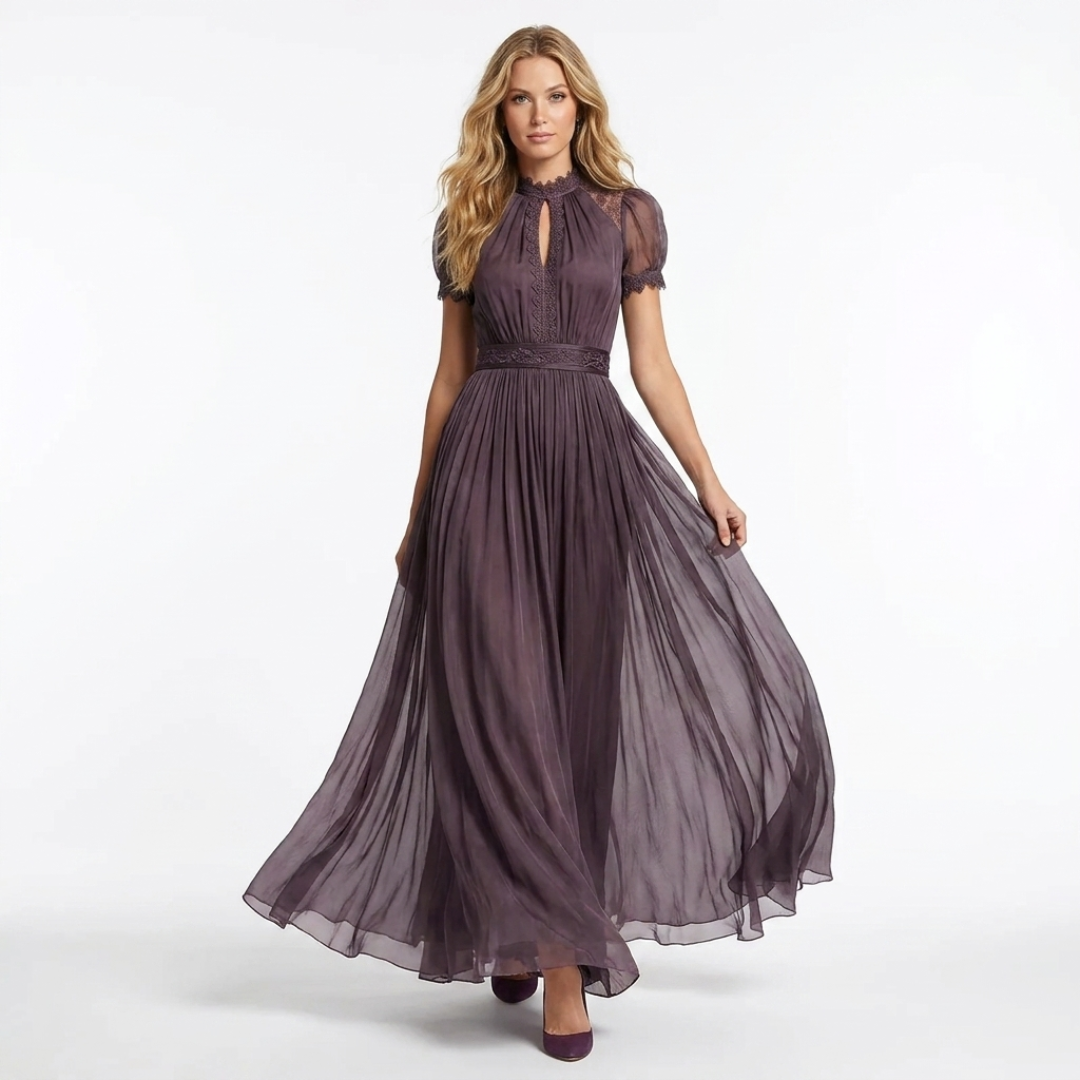 Nicoleta - Rochie lungă cu decolteu adânc