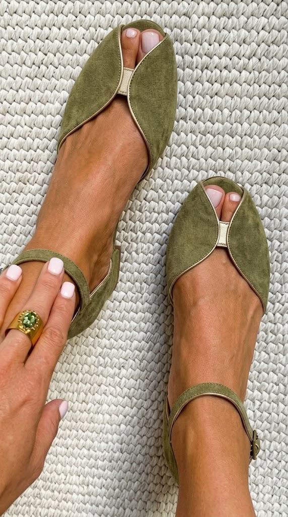 Olivia | Sandale Verde Salvie Elegante