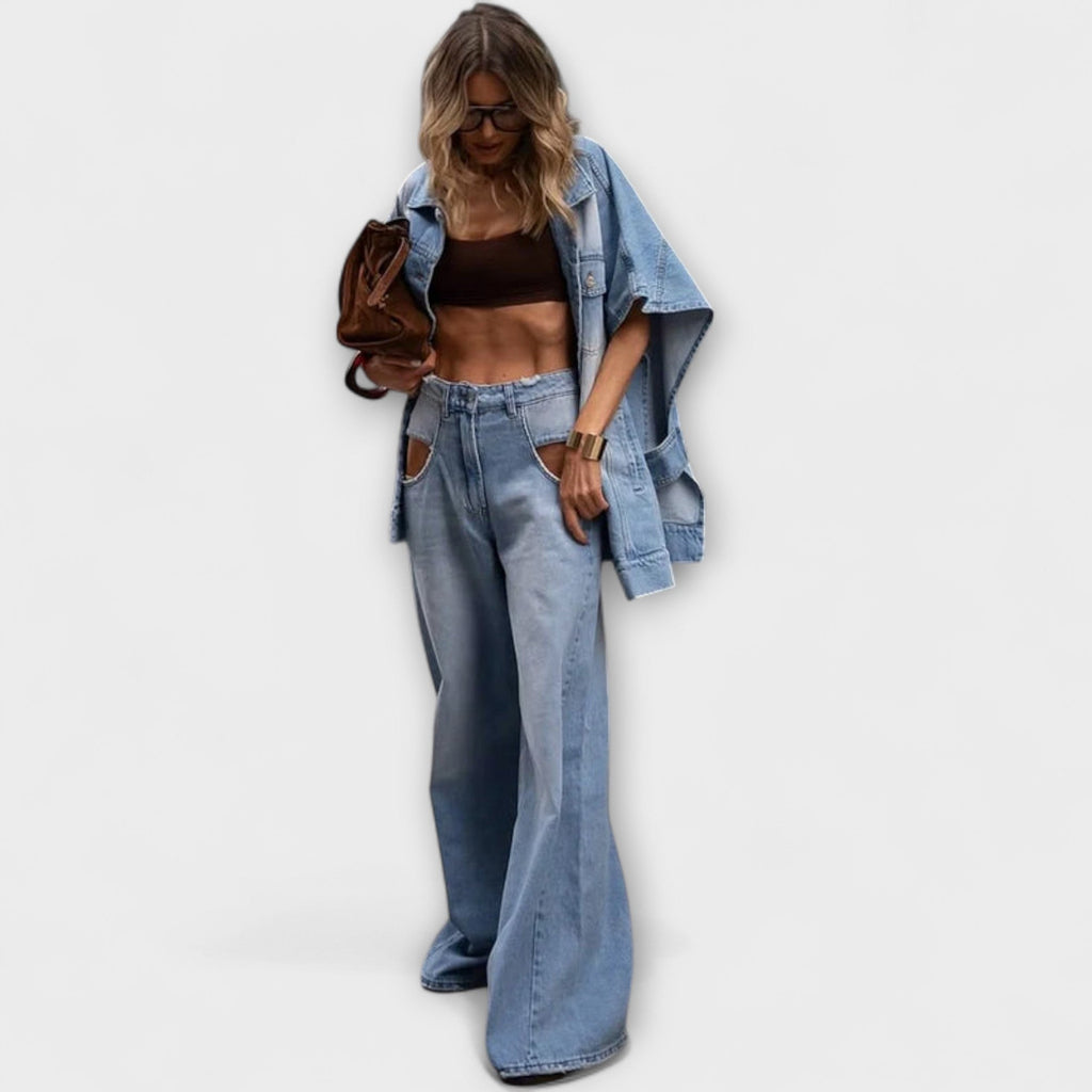 Blair - Set de denim fără mâneci