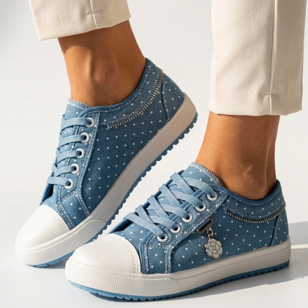 Marta - Pantofi sport cu detalii florale