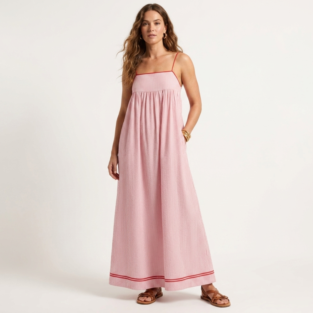 Isabela - Rochie Maxi cu Dungi