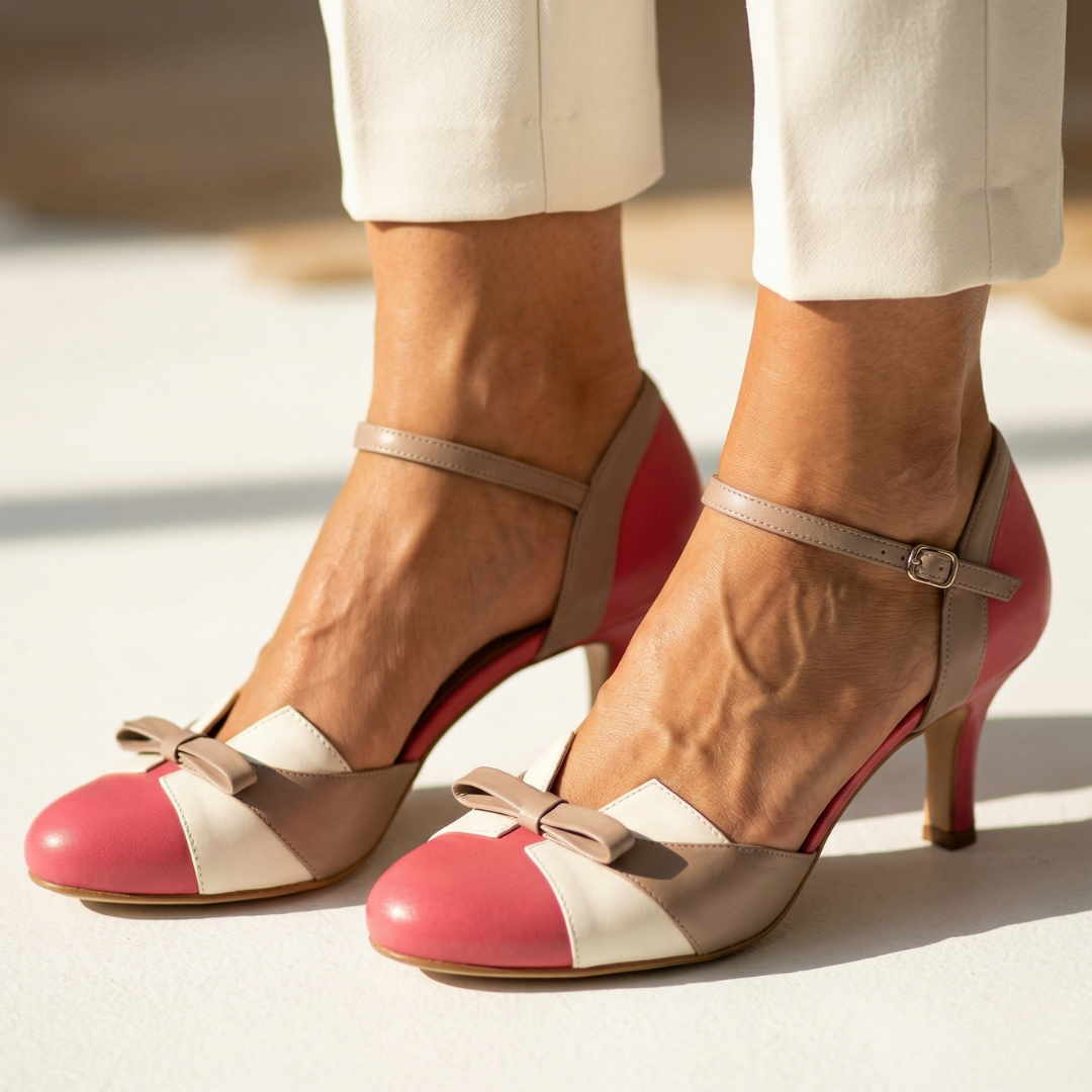 Élise - Pantofi cu toc din piele confortabili