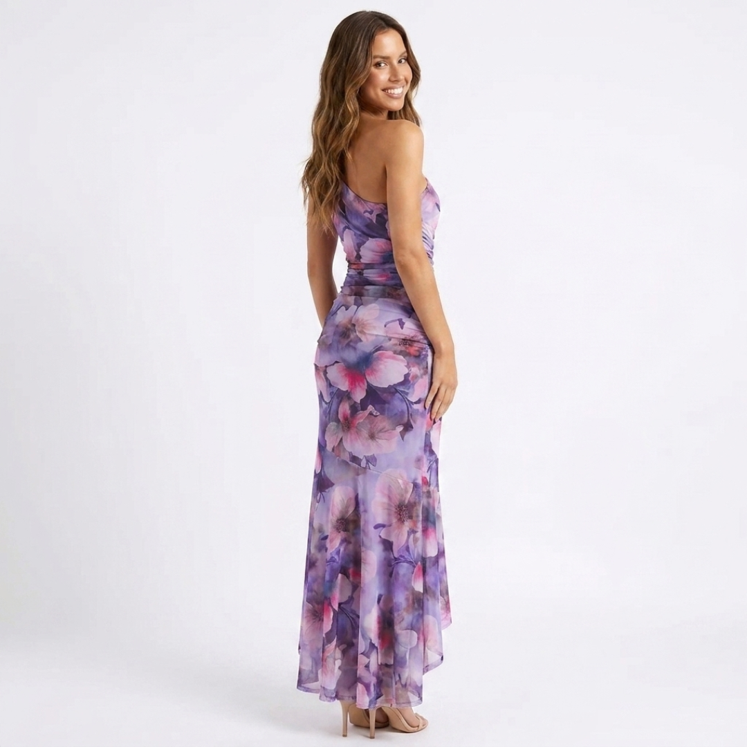 Melina - Rochie cu umăr plisat