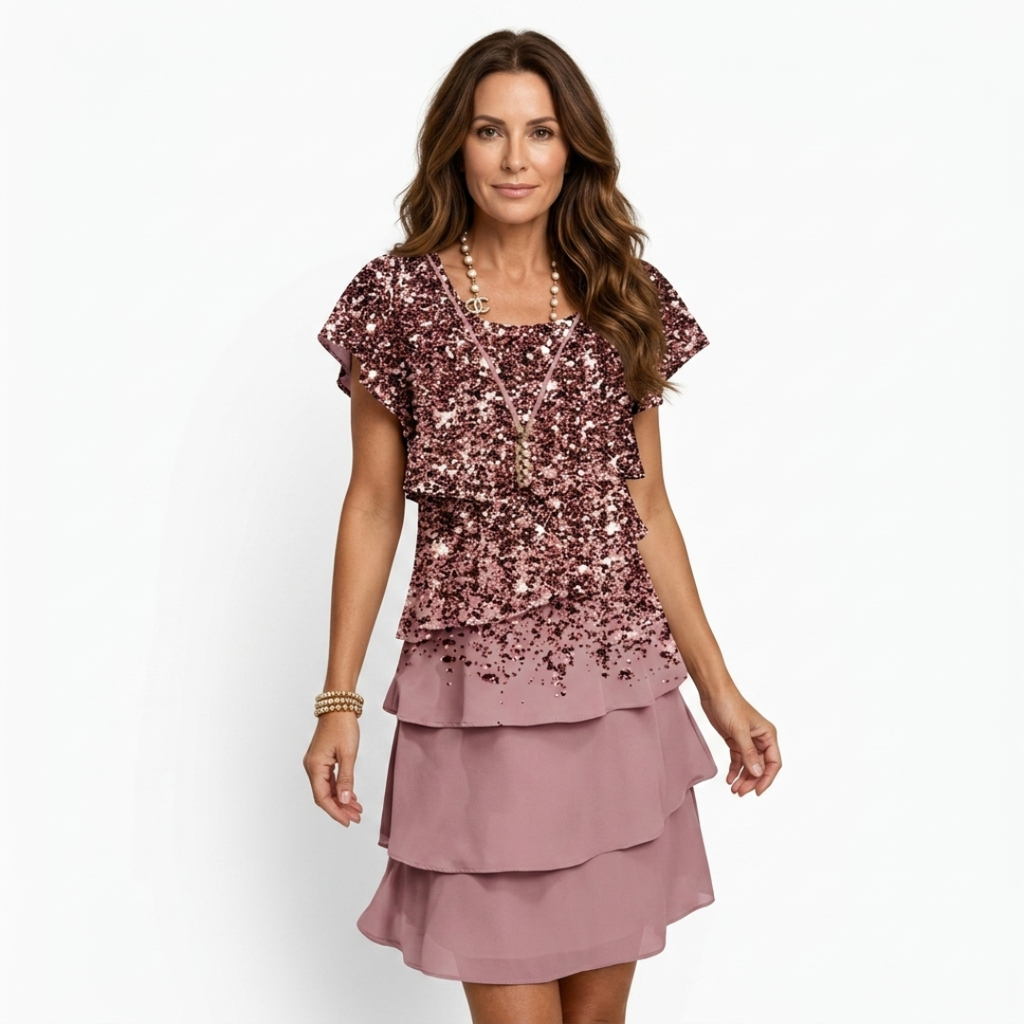 Gabriella - Rochie Elegantă cu Dungi