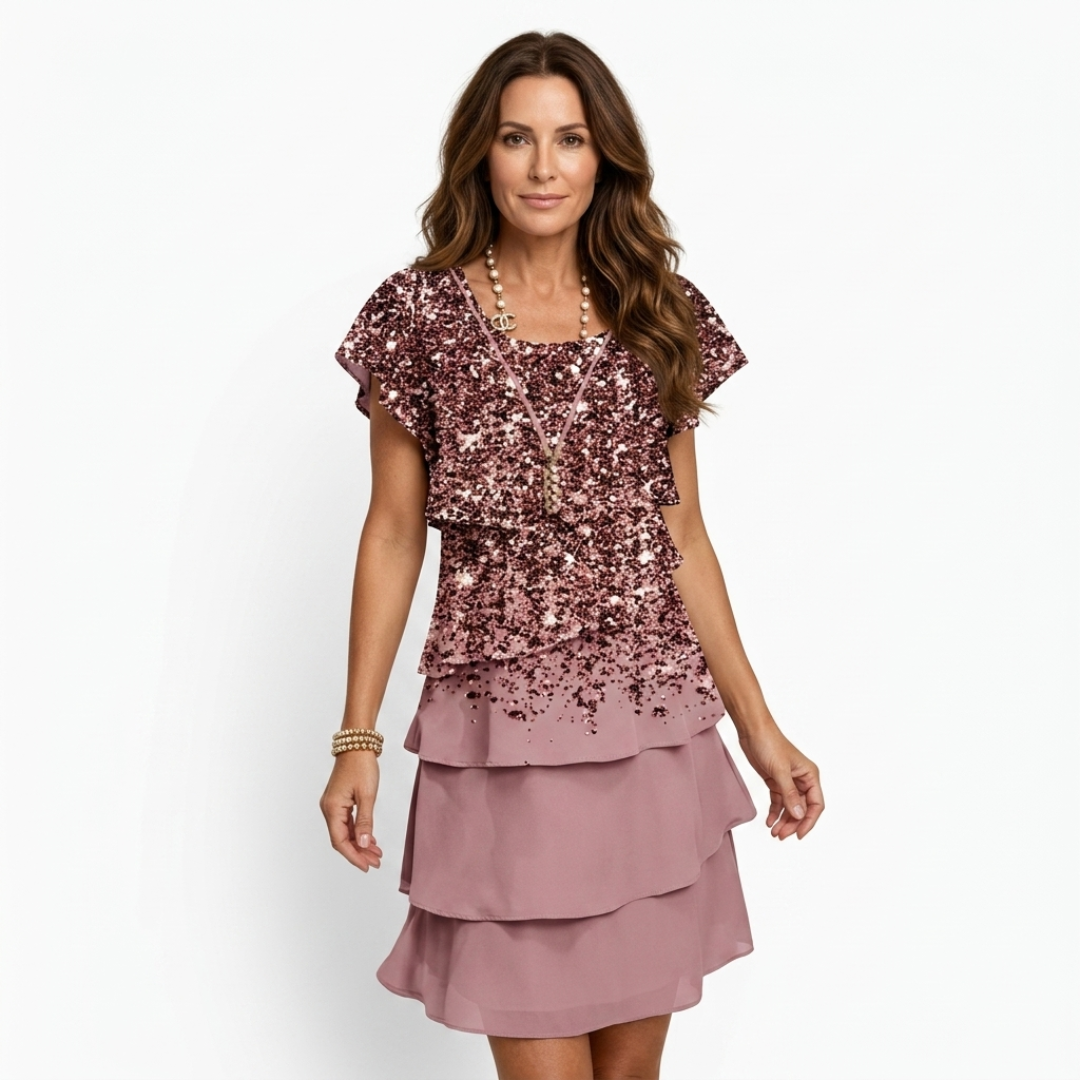 Gabriella - Rochie Elegantă cu Dungi