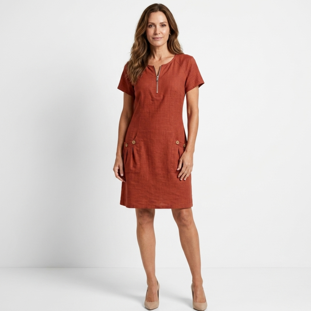 Sanda - Rochie elegantă cu închidere cu fermoar