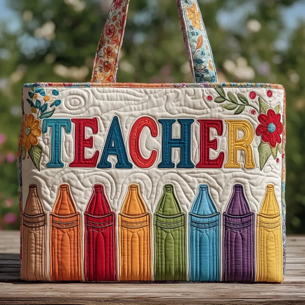 Bucuria Profesorului | Geantă Matlasată Făcută Manual