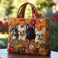 Frenchie Garden | Geantă de umăr matlasată, făcută manual