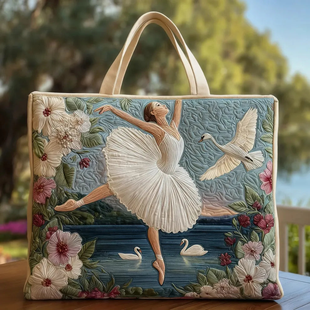 Eleganza Balletto Cigno | Geantă Matlasată Făcută Manual