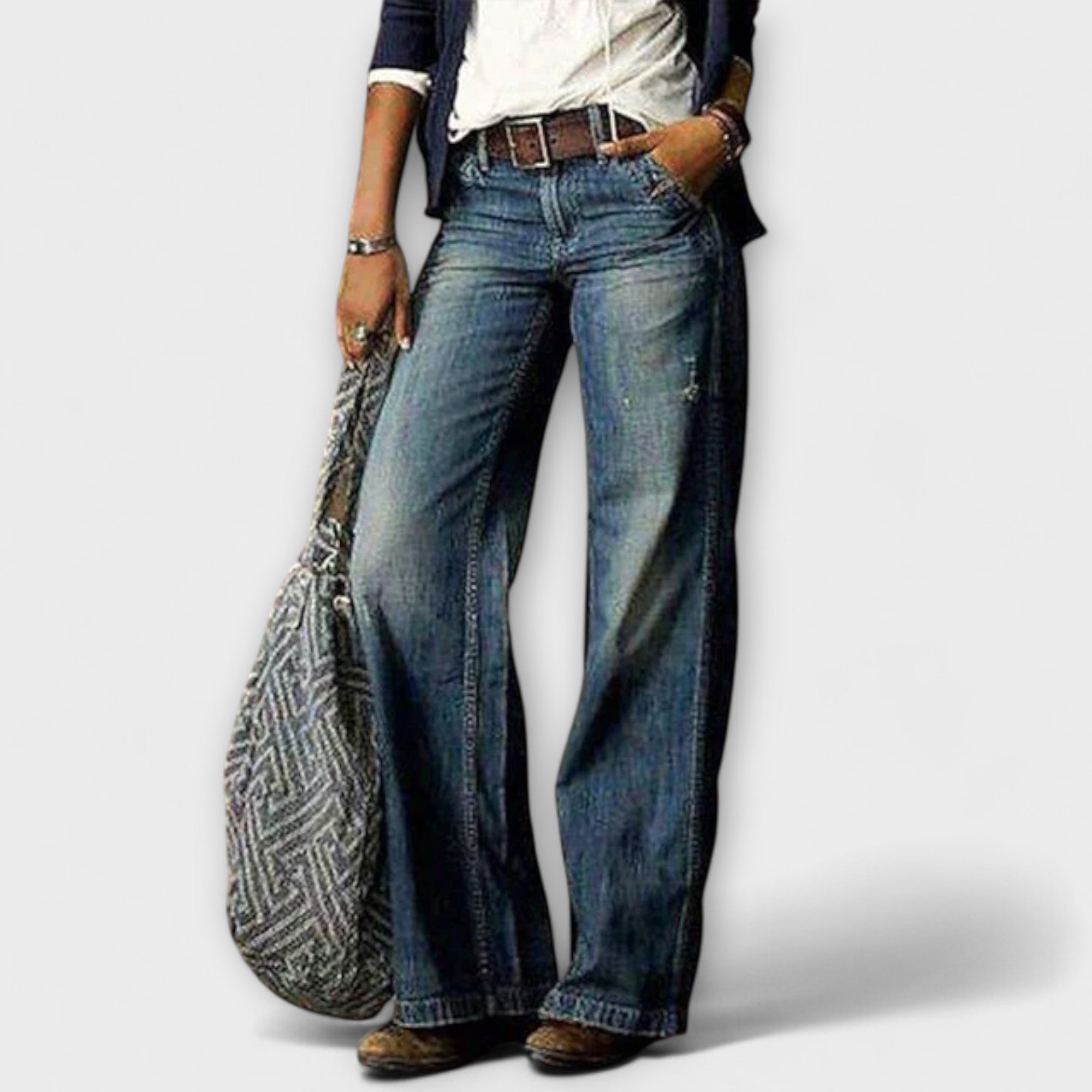Cess - Blugi cu pantaloni largi