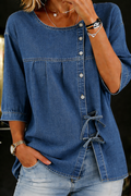 Lily™ | Bluză vintage din denim largă