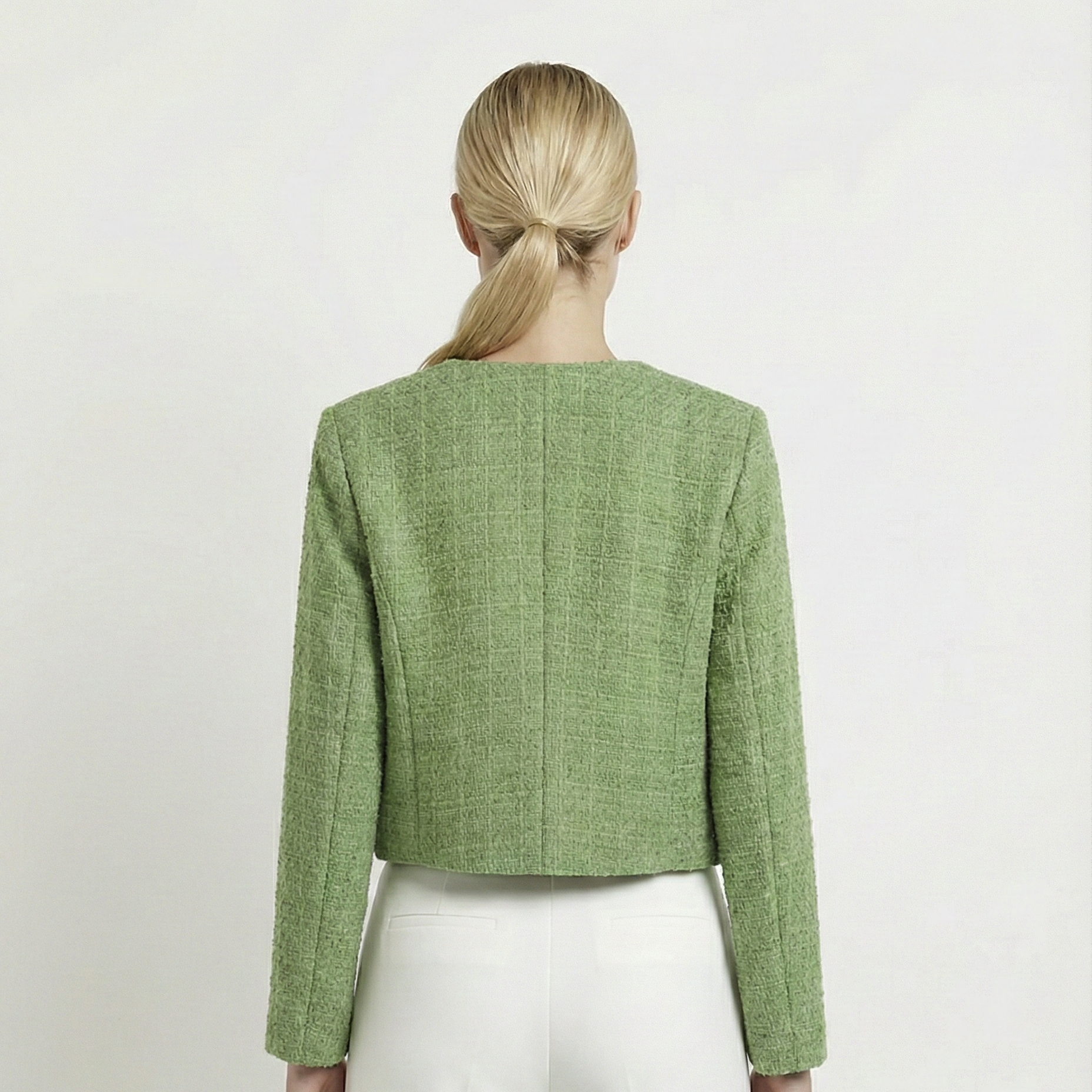Daria - Jachetă Tweed Verde