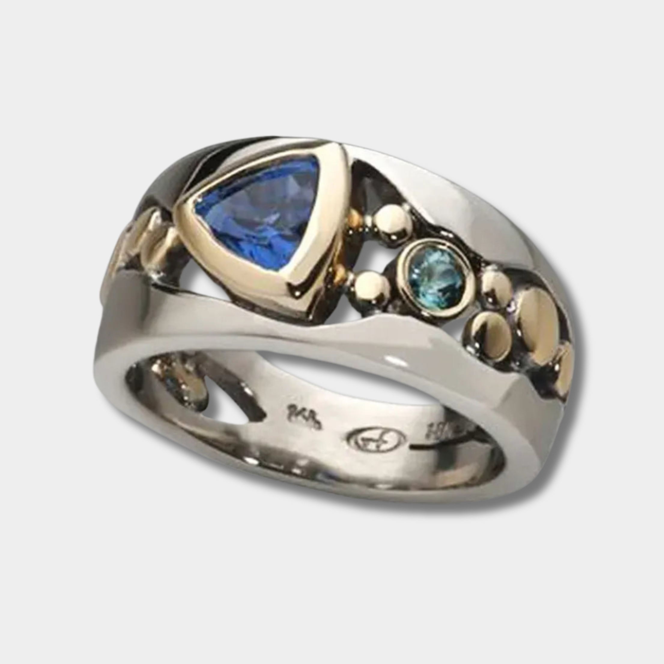 Inel Leonie - Vintage Cristal Albastru