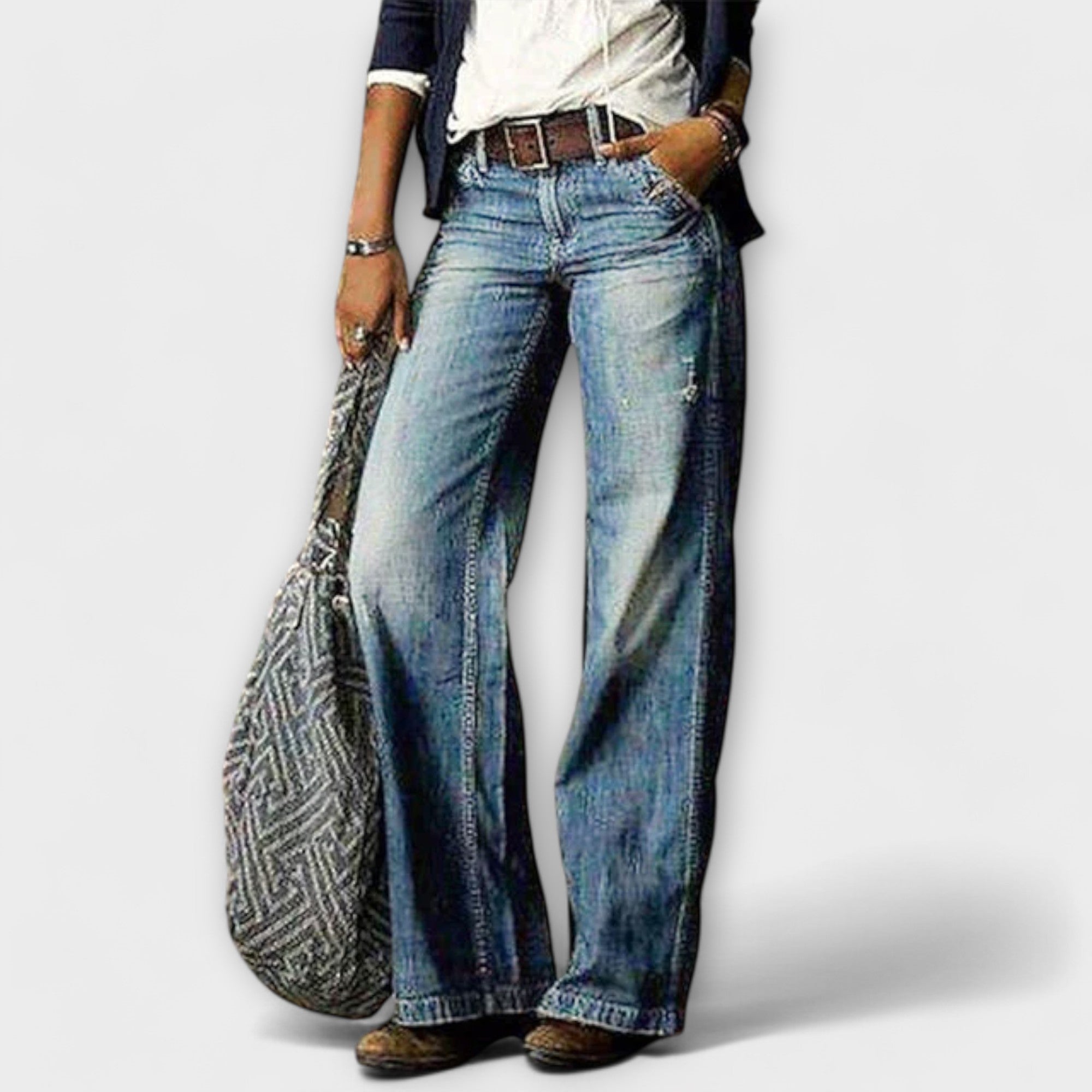 Cess - Blugi cu pantaloni largi