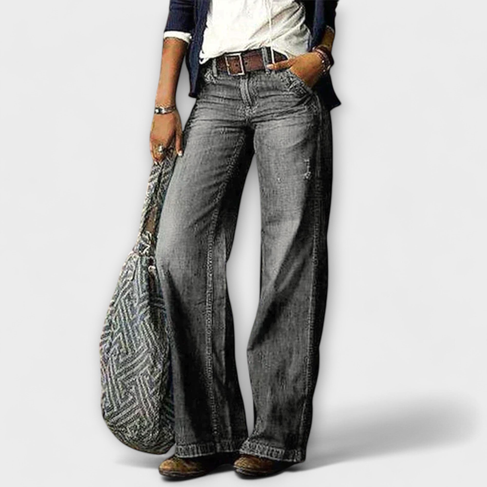 Cess - Blugi cu pantaloni largi