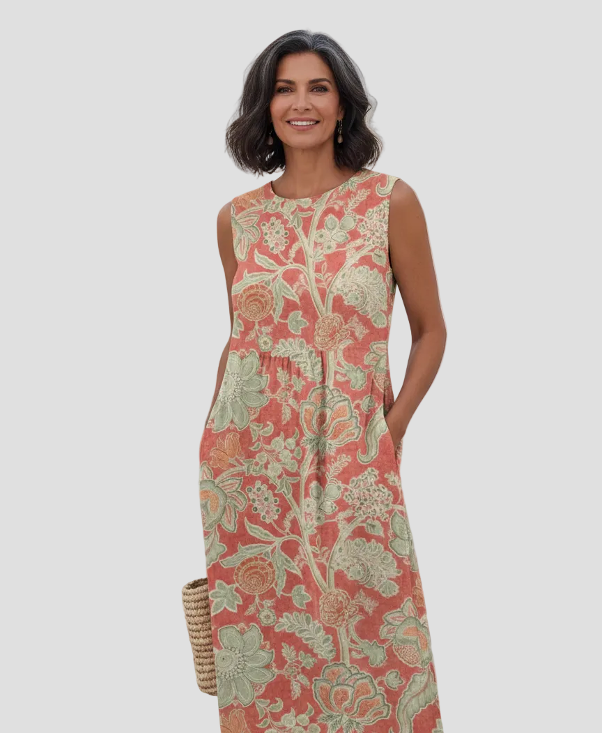 Yvonne | Rochie Midi cu Flori