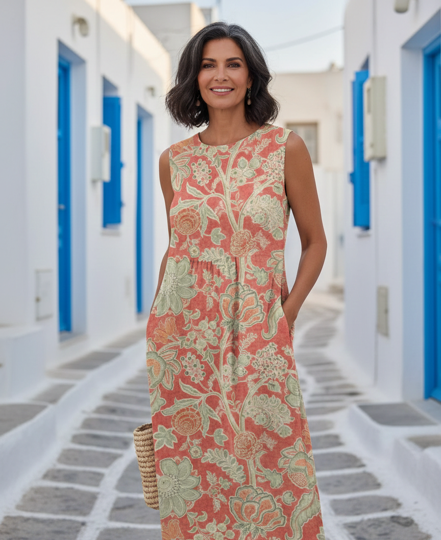 Yvonne | Rochie Midi cu Flori