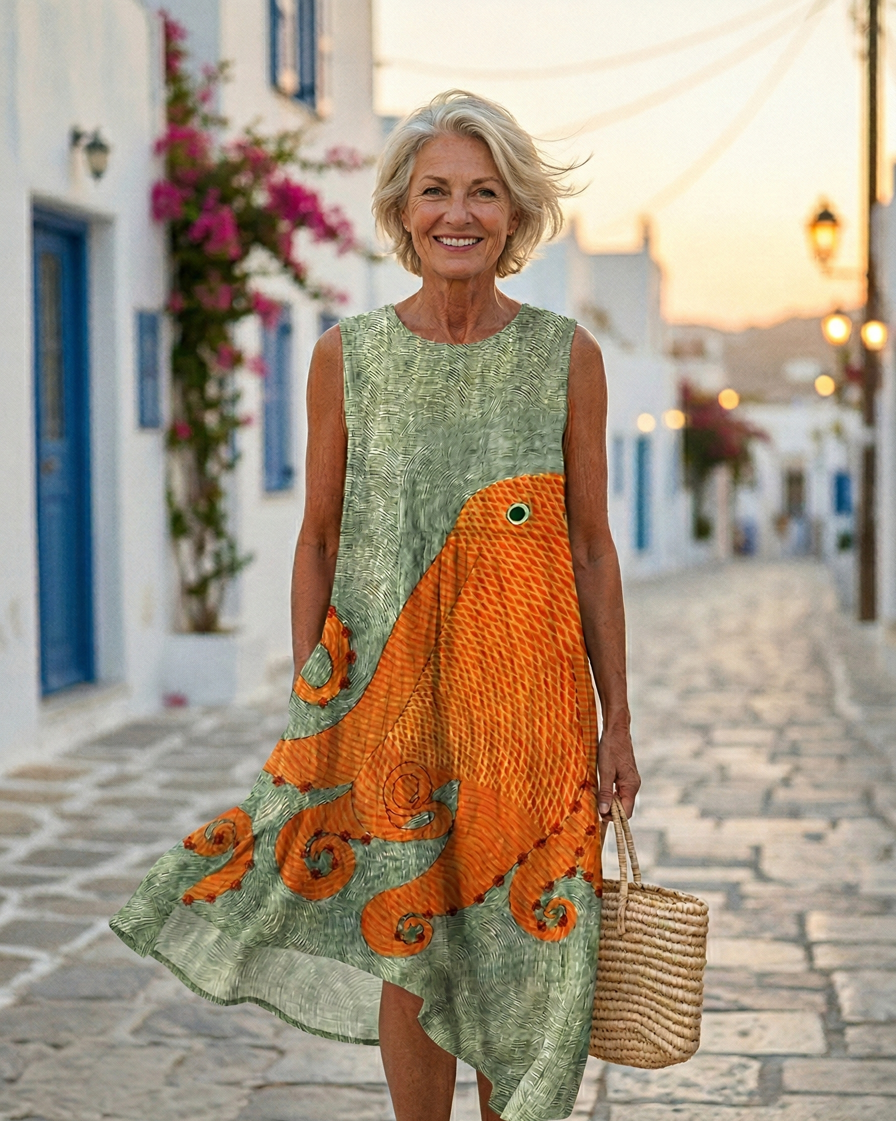 Danais | Rochie Midi Oceanică