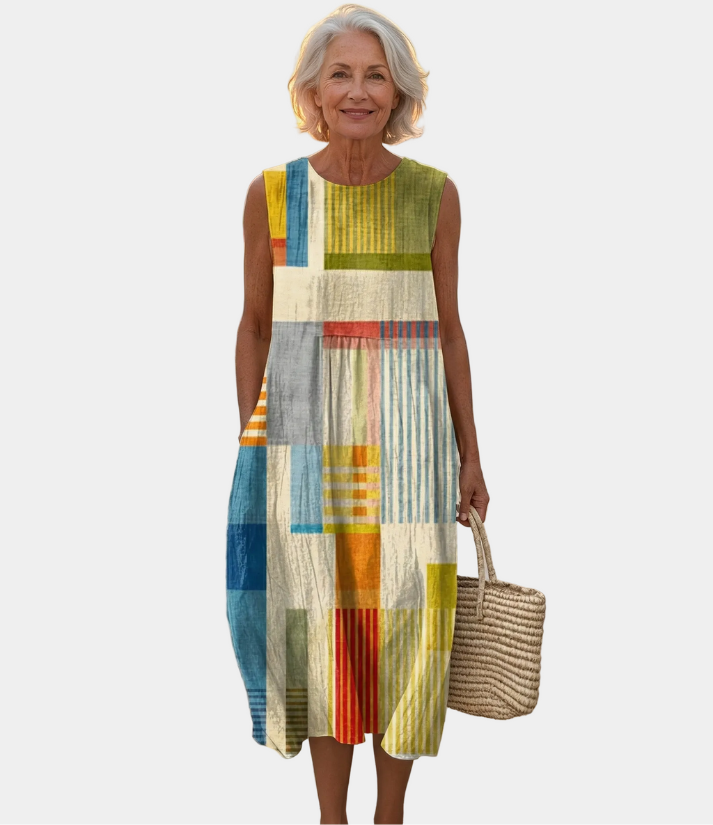 Vicky | Rochie Midi Geometrică