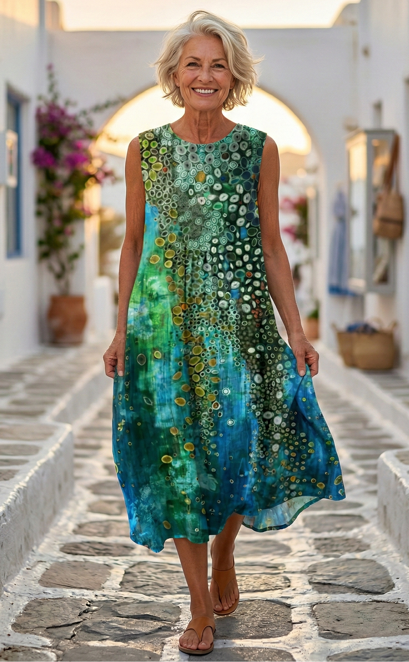Glykeria | Rochie Midi Corali