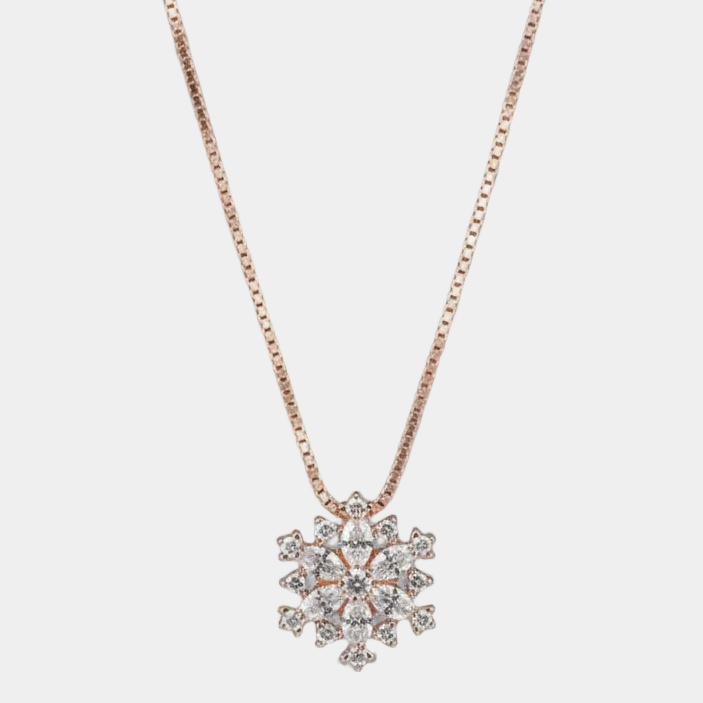 Cora - Colier Cristal cu Fulgi de Zăpadă