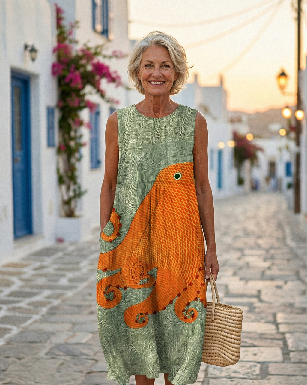 Danais | Rochie Midi Oceanică