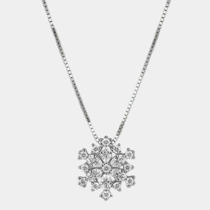 Cora - Colier Cristal cu Fulgi de Zăpadă