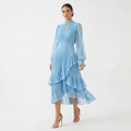 Felicia - Rochie cu pliuri și mâneci largi