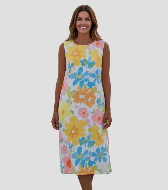 Lena | Rochie Midi Floral Pastel
